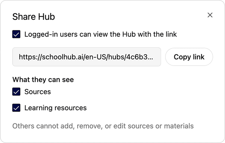 Hubs share